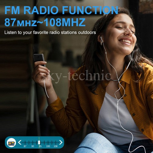16GB/64GB Bluetooth MP3 Player HiFi Bass Musik Spieler HD mit FM Radio Alarm - Picture 13 of 26