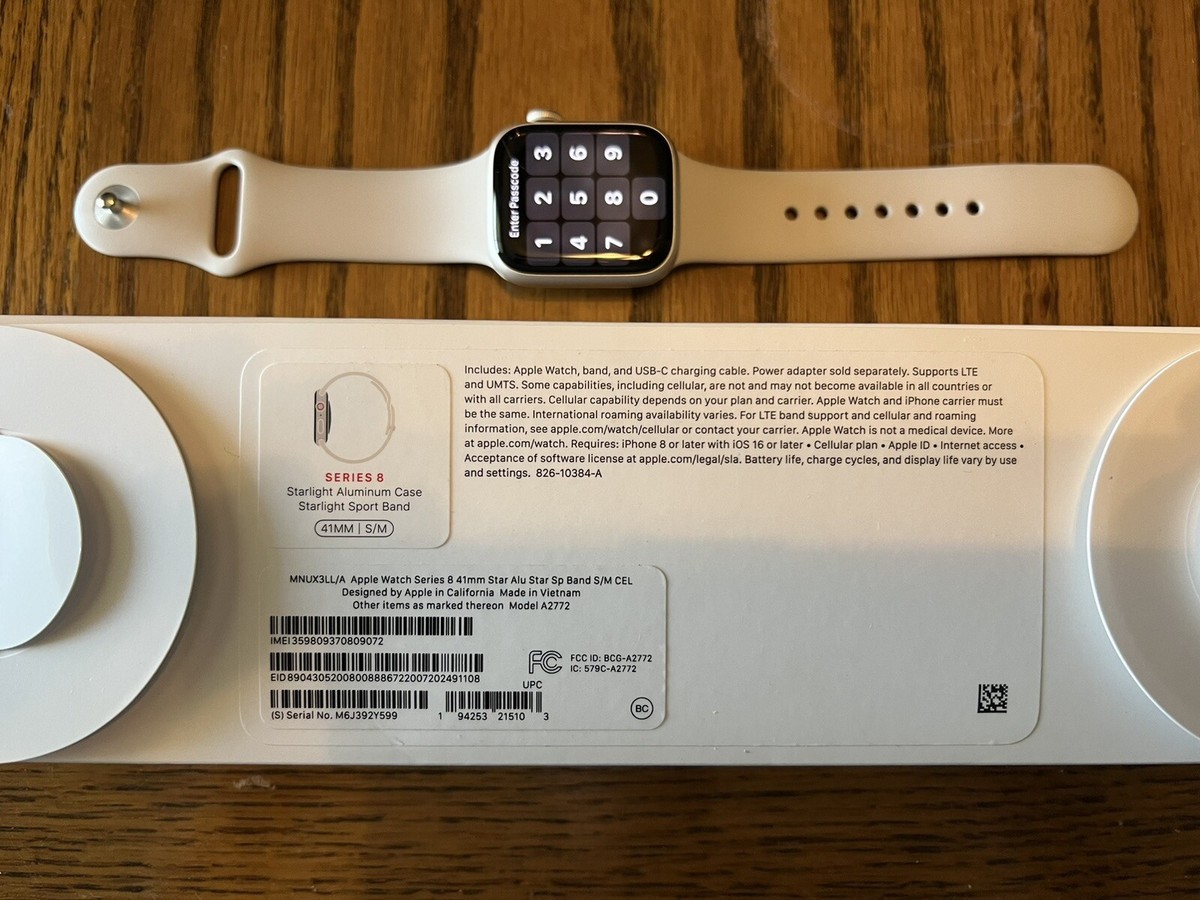 Apple Watch Series 8, Starlight, 41mm, GPS + Cellular Apple Watch Series 8, Starlight, 41mm, GPS + Cellular