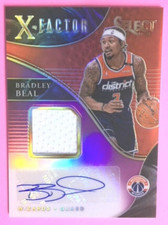 Bradley Beal 2020-21 Panini Select X-Factor Mem Signatures Purple #XF-BBL 36 /49