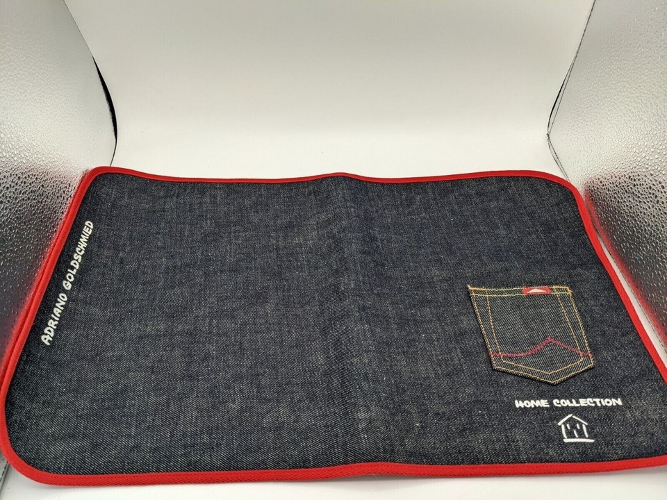 Denim Blue Jeans Placemats Four with Small Pocket BBQ Camping Picnic