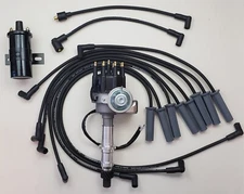 PONTIAC 350 389 400 455 BLACK SMALL CAP HEI DISTRIBUTOR + 45K COIL + 8.5mm WIRES