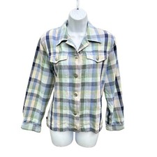 Vintage 1990 s Alfred Dunner Plaid Shirt Jacket Size 14