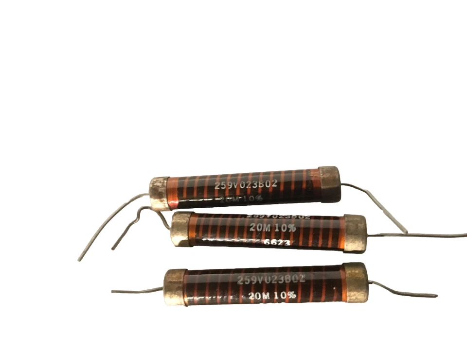 (3) victoreen 20m 10% 6623 6646 6649 259VO23B02 vintage resistors - Image 3 of 3