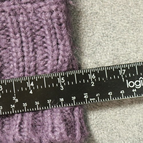 American Eagle Outfitters 10% Mohair 15% Wool Knit V Neck Sweater Purple M - Picture 13 of 19
