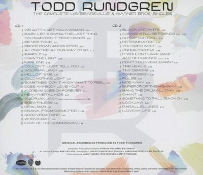 New CD TODD RUNDGREN -THE COMPLETE BEARSVILLE & WARNER BROS