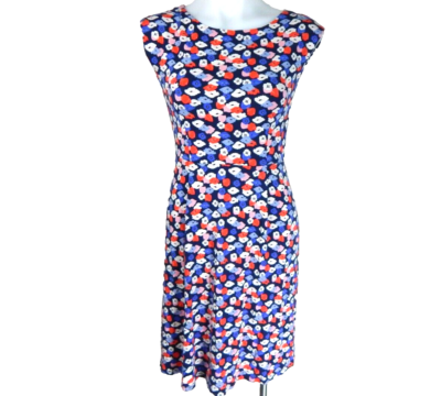 Boden Women 2P Dress Marina Jersey Knit Cap Sleeve Poppy Floral Knee Length  EUC | eBay