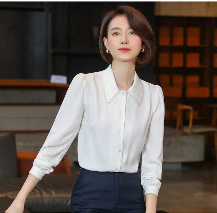 Chanel Inspired Blouse White