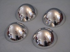 Set Of 4 Chrome Bullets For Hubcaps Center Caps Custom Rat Rod