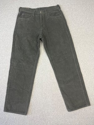 Levis Premium 568 Corduroy Pants Mens 32x32 Straight Leg Loose Fit Big E