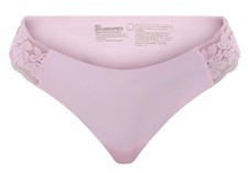 NWT No Boundaries No Show With Lace Thong Panty Size XXXL Orchid Rose