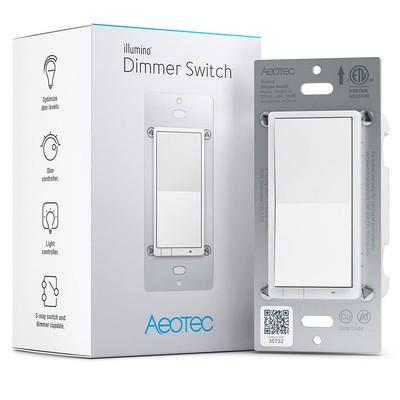 Zwave Light dimmer Switch: Aeotec Wall Dimmer Switch 3 Way Repeater On Off Dim
