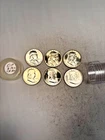 1951P FRANKLIN HALF  DOLLAR CH. BRILLIANT UNC. 90% SILVER BU 6 COINS PART. ROLL