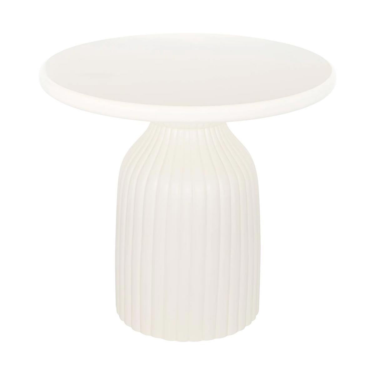 Table d'appoint totem Mudan beige 55cm en céramique pour salon et chambre