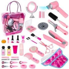 deAO Hair Salon Toys for Girls Beauty Salon Set Kids Pretend Play Makeup Sets...