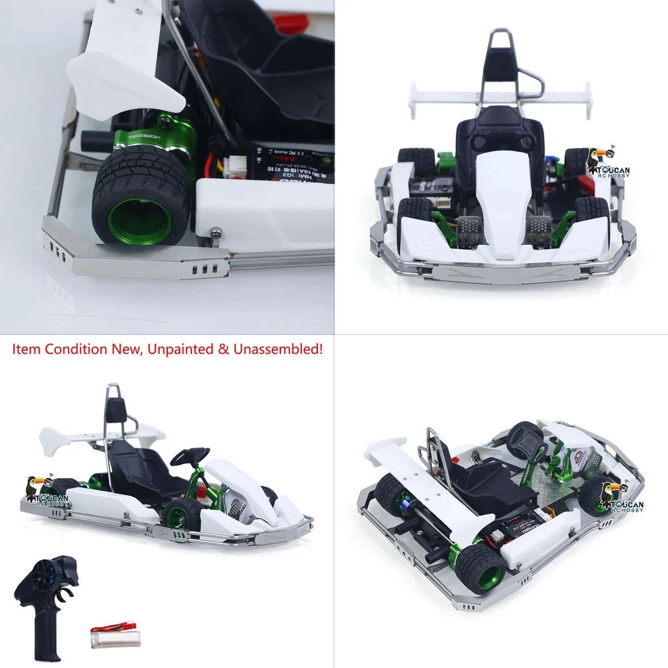 Plastic DIY JD Model 1/10 4WD RC Racing Car 298A KIT Go Kart Model Servo Radio - Image 2 of 4