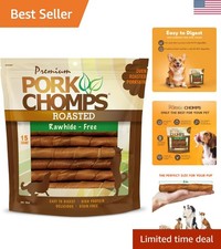 Roasted Pork Skin Dog Chews, 6-inch Twists, 15 Count