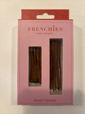 Frenchies  Velvet Coated French Hairpins Red, 1 Box: 10 small & 10 Large