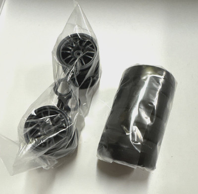 New Tamiya TT-01 & TT-02 Wheels and Slick Tires from TT-02 Raikiri Kit