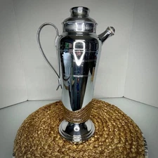Vintage Art Deco FarberWare Chrome Cocktail Shaker 12.75" Retro Brooklyn NY USA