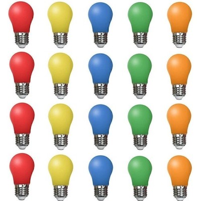 20x LED Lampe E27 3W Farbmix 8 Farben Bunt Glühbirne Deko
