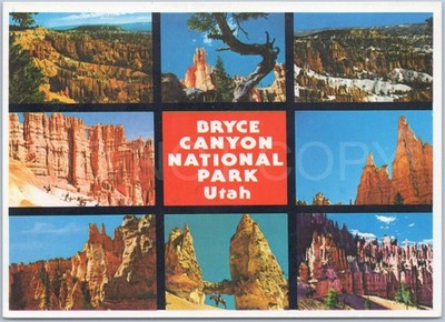 Vintage Postkarte Bryce Canyon Nationalpark USA Utah Künstlerisch