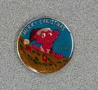 1988 Merry Christmas Pink Panther 1 oz. .999 Silver Round Enameled