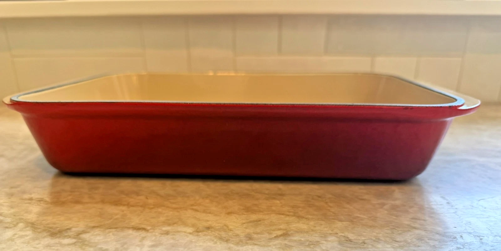 Le Creuset #30 Red Cast Iron Casserole Baking Dish 13" Roasting Pan