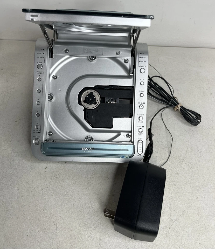 Sony Dream Machine ICF-CD855V  Alarm Clock CD Player Radio TESTED WORKS - Image 2 of 4