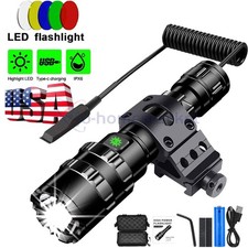 900000 Lumens Tactical Gun Flashlight Picatinny Rail Mount for Hunting Shooting