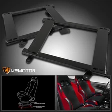 Fits 93-02 Chevy Camaro Racing Seat Black Steel Mounting Brackets Rail Track