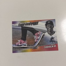 2022 Topps #FF-7 Flashiest Feet card Jazz Chisholm Jr.- Miami Marlins 