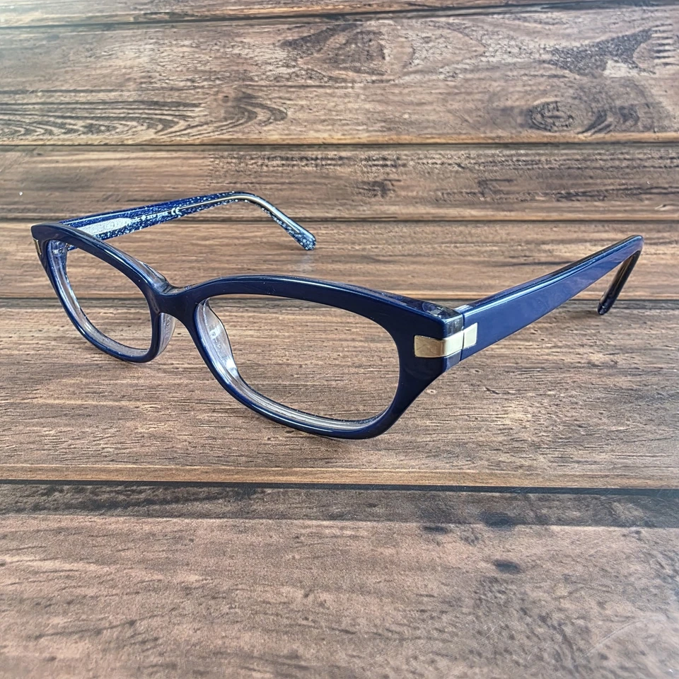 Kate Spade Eyeglasses Womens Blue Cat Eye VIVI ESY 135 Sparkle Frame Designer - Image 3 of 4