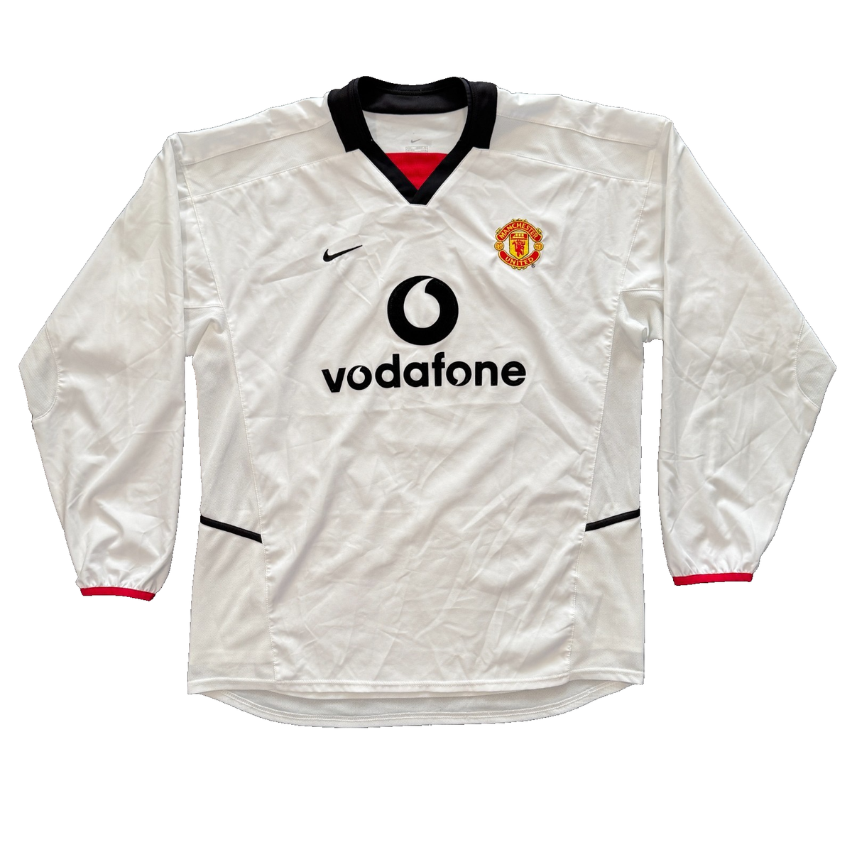 2002-03 Nike Manchester United White Away Football Soccer Jersey