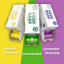 Dog Poop Bags Dog Waste Bags Unscented Lemon Lavender 16 Refill Rolls 240 Count