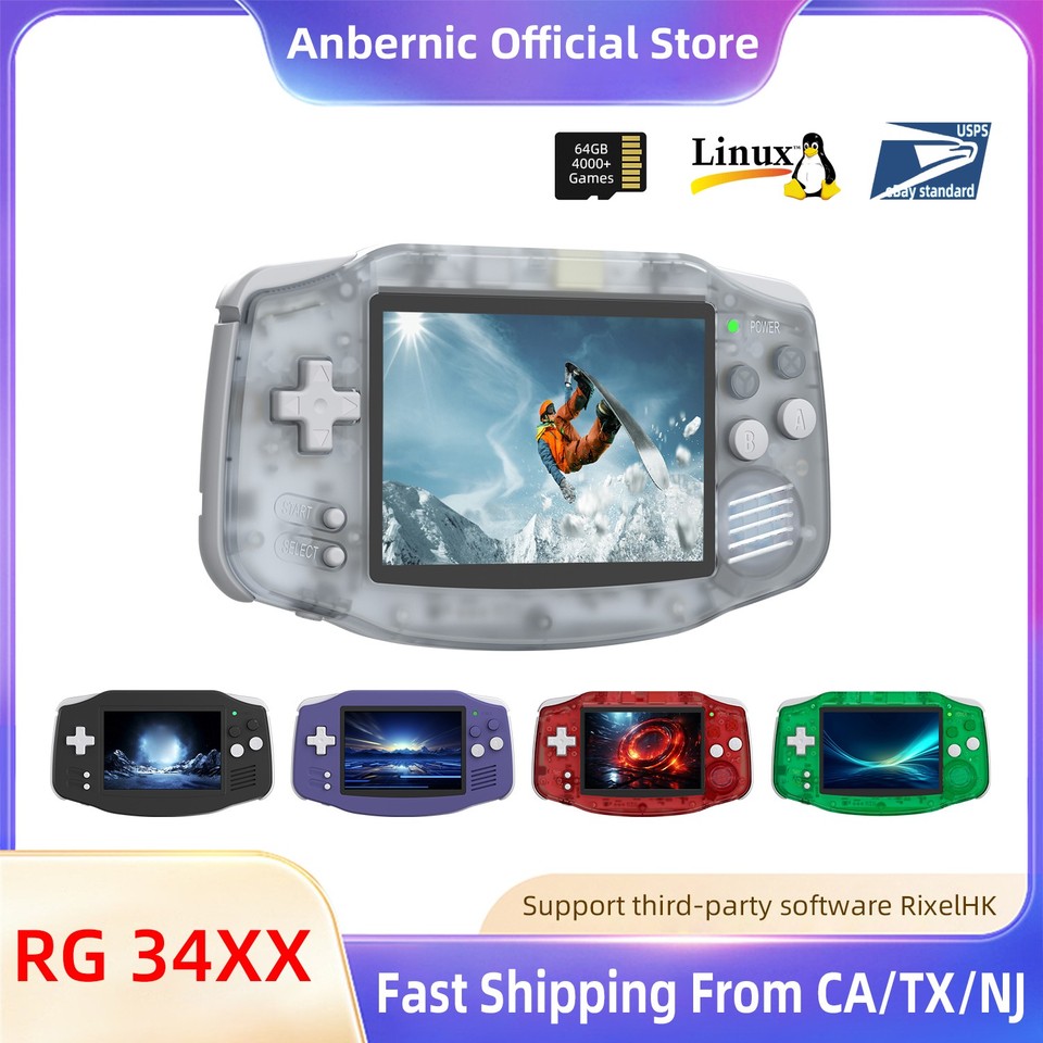 ANBERNIC's ultra-compact RG34XX sports a gorgeous 3.4" IPS screen in a pocket-sized shell that'll make any retro gamer do a double-take.