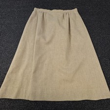 Vintage Pendleton Skirt Womens 14 Beige Wool A Line Midi Lined High Waist