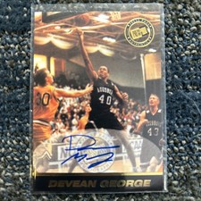 1999 Press Pass Devean George Auto Autograph RC Rookie Card LAKERS MAVERICKS. rookie card picture