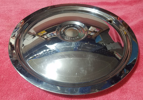Vintage Chrome Metal AIRSTREAM Camper Trailer Hubcap Original
