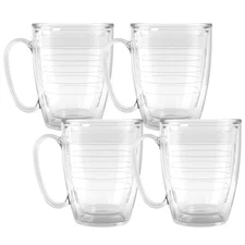 Tervis Clear & Colorful Tabletop - Clear Mug Collection Made in USA Double Wa.