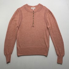 Per Una Womens Jumper UK14 Orange Textured kn...