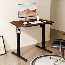 Ergomaker Electric Standing Desk Adjustable Sit Stand Gaming Table 80cm Brown — image 2