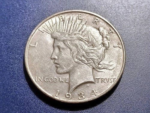 Very Choice AU 1934-D U.S. Peace Dollar