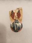Antique 1897 Memorial Day Remembrance Pin Badge Ribbon