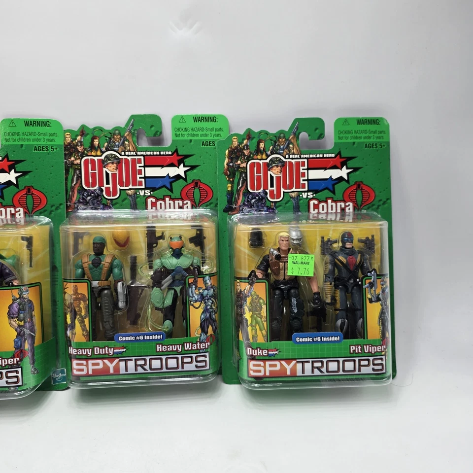 GI JOE VS COBRA TROPAS ESPÍAS LOTE DE 4 dos paquetes 8 figuras en total 2003 nuevo en caja sellado Foto 3 de 4