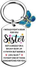 Sisters Gifts From Sister Keychain Funny Sister Gifts for Women Christmas Birthd