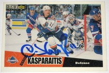 DARIUS KASPARAITIS SIGNED UPPER DECK NEW YORK ISLANDERS CARD AUTOGRAPH AUTO!