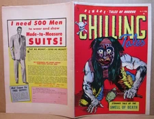 Chilling Tales 14 MATT FOX COVER PROOF 1952 Production Art Youthful Horror Comic