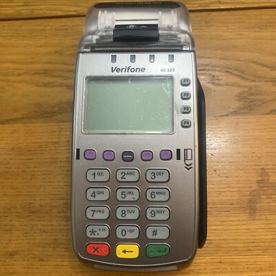 VeriFone VX 520 Credit Card Machine Processor Ethernet Chip Reader As-IS Cond.