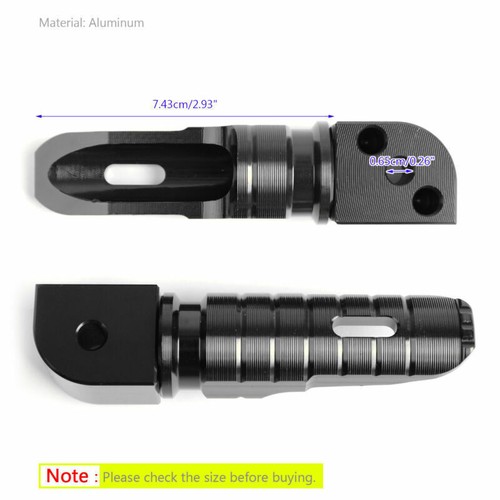 Pedane Posteriori Per KAWASAKI NINJA 650 Z800 Z900 Z1000 Z750R ZX6R ZX10R Nero Y - Foto 2 di 6