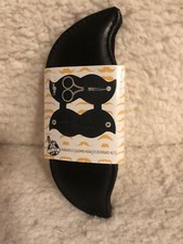 Mustache Grooming Kit comb scissors leather case